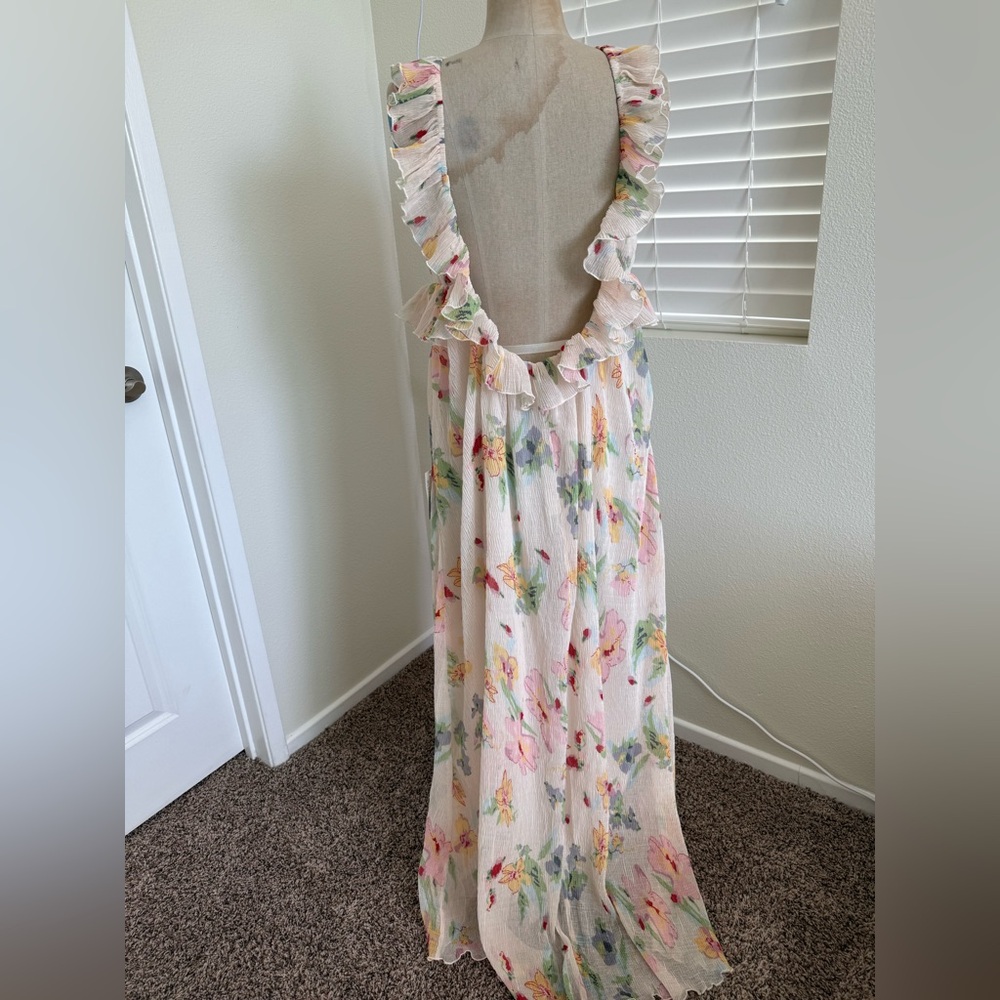 For Love And Lemons Abby Maxi Dress in Multi Floral - Picture 2 of 3